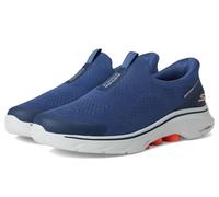 (Blue, 8 (Adults')) Skechers GO WALK 7 Easy On Evolution Textile Men's Navy Trainers