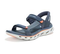 Skechers Men's Hands Free Slip-ins Go Walk Glide Step 2.0 Quarter Strap Sandal Sports Sandals, Navy Orange, 11 UK