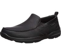 Skechers Men's Relaxed Fit: Harper - Forde Shoes in Black, Size 8.5 | Leather/Synthetic/Textile