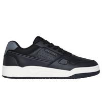 Skechers Men's Harry Kane - Off Pitch Collection: Koopa - Harry Kane Court Sneaker in Black/Gray, Size 9.5 | Leather/Synthetic/Textile