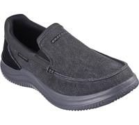 Skechers Men's Hasting Fielden Slip-On Sneakers, Black Canvas, 10 UK
