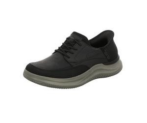 Skechers Men's Hasting Rory Slip-On Sneakers, Black Synthetic/Leather, 9 UK