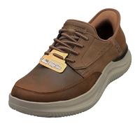 Skechers Men's Hasting Rory Slip-On Sneakers, Dark Brown Synthetic/Leather, 11 UK