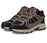 Skechers Men's Hillcrest Cross Shift Trainers, Natural Synthetic/Textile/Black Trim, 12 UK