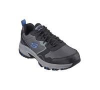 Skechers Mens Hillcrest Overlay Lace-Up Trainers Black