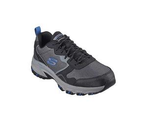 Skechers Mens Hillcrest Overlay Lace-Up Trainers Black