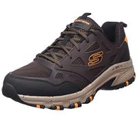 Skechers Men's Hillcrest Trekking Low Cut, Brown Leather/Mesh/Synthetic/Trim, 8 UK