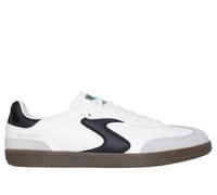 Skechers Men's Hotshot - Pyke Sneaker in White/Black, Size 6.5 Wide | Synthetic/Leather