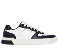 Skechers Men's Jade - Strane Sneaker in White/Black, Size 6.5 | Synthetic/Leather