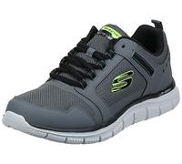 Skechers Mens Track Knockhill 232001-Ccbk Charcoal/Black Lace Up Shoes UK 6