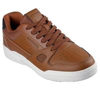 Skechers Men's Koopa Harry Kane Court Sneaker, Chestnut Leather, Suede/Mesh/Brown Trim, 11 UK