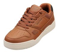 Skechers Men's Koopa Harry Kane Court Sneaker, Chestnut Leather, Suede/Mesh/Brown Trim, 9.5 UK