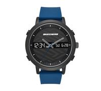 Skechers Men's Quartz Metal and Silicone Casual Watch, Color:Blue (Model: SR5072)