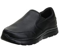 Skechers Mens Leather Flex Advantage SR - Bronwood Slip On Shoes (8 UK) (Black)