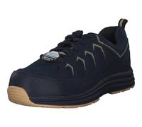 Skechers Work Malad II Mens Textile Lace-Up Workwear Navy/Tan Safety Trainers