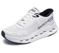 Skechers Mens Max Cushioning Glide Step Advert Hands Free Slip-ins, White/Black, 12 X-Wide