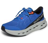 Skechers Men's Max Cushioning Glide Step Fairmont Sneaker, Blue/Orange, 7.5