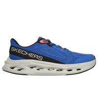 Skechers Men's Max Cushioning Glide-Step - Fairmont Sneaker in Blue/Orange, Size 7.5 | Textile/Synthetic