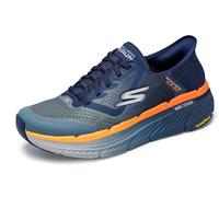 Skechers Men's Slip-ins: Max Cushioning Premier 2.0 Sneaker in Navy Blue/Orange, Size 7.5 | Textile/Synthetic, Vegan, Machine Washable