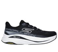 Skechers Men's Max Cushioning Propulsion Sneaker in Black/White, Size 10 | Textile/Synthetic, Vegan, Machine Washable