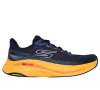 Skechers Men's Max Cushioning Propulsion Sneaker in Navy Blue/Orange, Size 10.5 | Textile/Synthetic, Vegan, Machine Washable