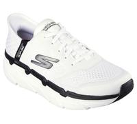 Skechers Men's Max Cushioning Slip-ins-Athletic Workout Running Walking Shoes with Memory Foam Sneaker, White/Black, 8.5 X-Wide