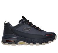 Skechers Men's Max Protect - Fast Track Sneaker in Black, Size 6 | Synthetic/Textile/Metal, Vegan