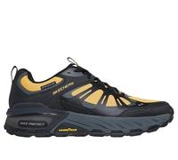 Skechers Men's Max Protect Sherwood Ridge Sneaker, Black Leather/Synthetic/Yellow Trim, 9 UK