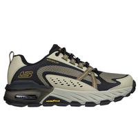 Skechers Men's Max Protect Sneaker in Pebble/Black, Size 7.5 | Leather/Textile
