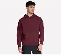 Skechers Men's Max Soft Hoodie in Burgundy, Size 2XL | Cotton/Polyester