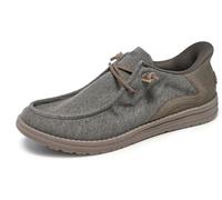 Skechers Men's Melson Coronado Slip-in Trainers, Khaki Canvas, 8 UK