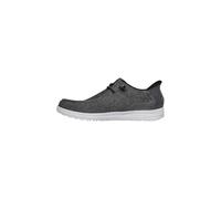 Skechers Melson Coronado Mens Canvas Lace-Up Memory Foam Casual Black/Grey Shoes