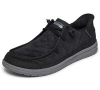 Skechers Mens Melson - Diamond Moc Cozy Fit, Black, 10.5