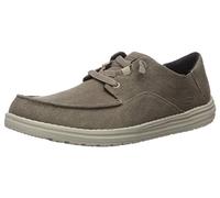 Skechers Men's MELSON-VOLGO Canvas Slip ON Moccasin, Brown, 10.5 Medium US