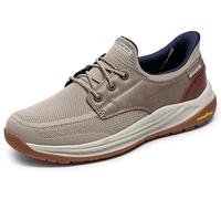 Skechers Men's Meroe Alden Sneaker, Taupe Knit/Synthetic, 8 UK