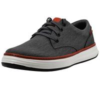 Skechers Men's Moreno Canvas Oxford Shoe, Charcoal/Orange, 7.5 UK Wide