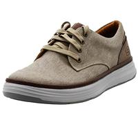 Skechers Men's Moreno Canvas Oxford Shoe, Stone, 12 UK Wide