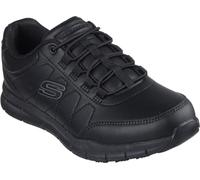 Skechers Men's Nampa Osil Bungee, Black, 11 Wide | Work, Slip Resistant, Electrical Hazard, Memory Foam, Bungee Lace