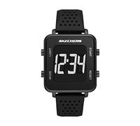 Skechers Men's Naylor Alloy Steel Digital Watch with Silicone Strap, Black, 22 (Model: SR5147)