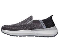 Skechers Men's Neville-Rovelo Slip-in Sneaker, Anthracite Light Grey, 13 UK