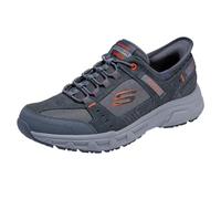 Skechers Men's Oak Canyon Consistent Winne Hands Free Slip-in Sneaker, Gray/Orange, 12