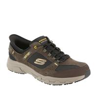 Skechers Men's Oak Canyon Consistent Winner Hiking Shoe, Brown Leather/Textile/Synthetic/Black Trim, 12 UK