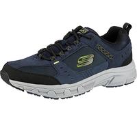 Skechers Men's Trainers Oak Canyon - Lace-up, Everyday, Memory - Navy/Lime UK 7