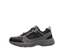 Skechers Men's Oak Canyon Trainers, Charcoal Leather/Pu/Mesh/Black Trim, 6 UK