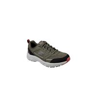 Skechers Men's Trainers Oak Canyon Verketta - Olive/Black Leather & Mesh, Black PU Trim, UK 9
