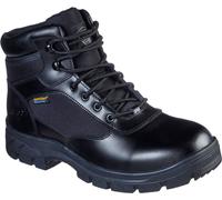 Skechers Wascana Benen WP Tactical Black Mens Occupational Footwear Leather OB