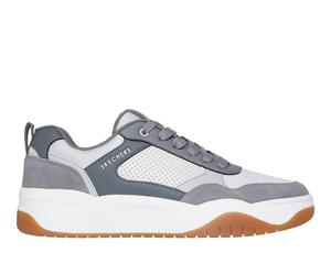 Skechers Men's Odyssey - On the Way Sneaker in Gray, Size 9 | Leather/Synthetic/Textile