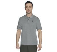 Skechers Men's Off Duty Polo T-Shirt in Charcoal, Size XL | Organic Cotton/Polyester