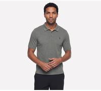 Skechers Men's Off Duty Polo T-Shirt in Charcoal, Size Large | Organic Cotton/Polyester/Cotton