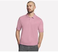 Skechers Men's Off Duty Polo T-Shirt in Gray/Pink, Size Medium | Organic Cotton/Polyester
